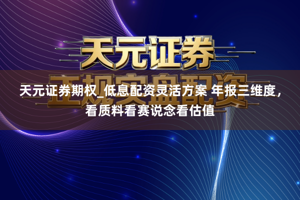 天元证券期权_低息配资灵活方案 年报三维度，看质料看赛说念看估值